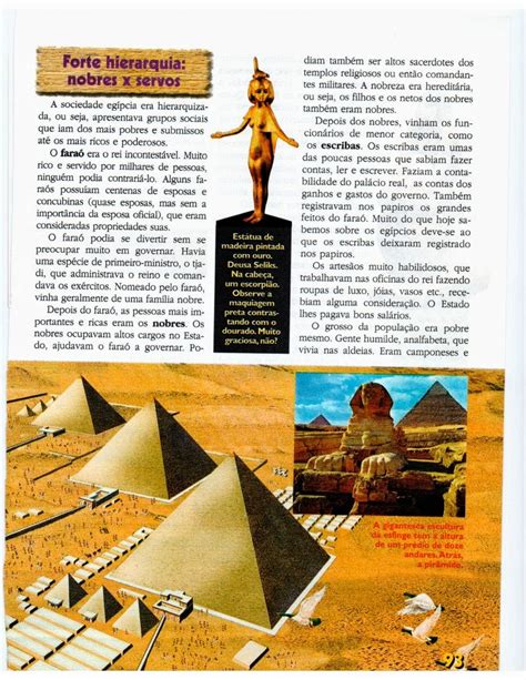 Texto Com Atividades Sobre O Egito Antigo 6 Ano