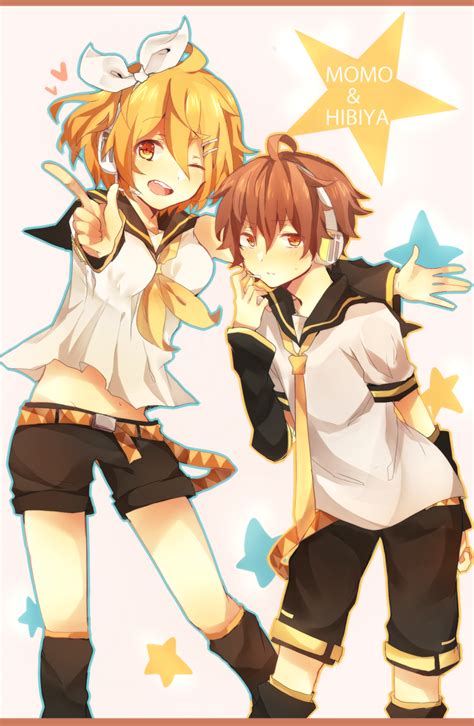 Kagamine Rin Kagamine Len Kisaragi Momo And Amamiya Hibiya Vocaloid