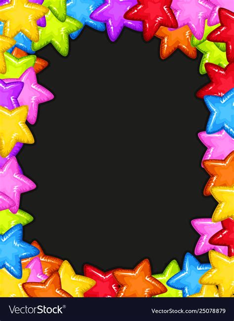 A Colourful Star Border Royalty Free Vector Image
