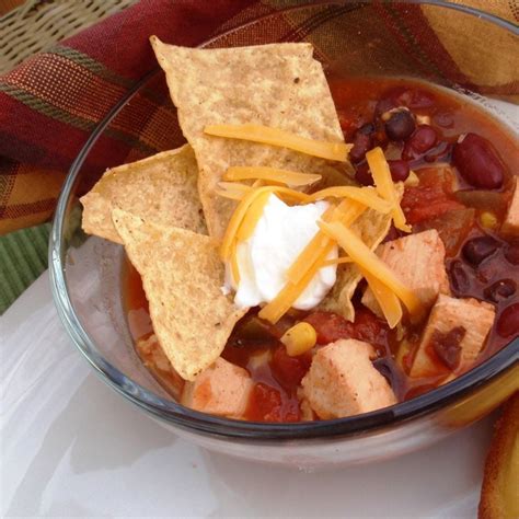 We love this slow cooker version which involves salsa, taco seasoning, cilantro and more. Slow Cooker Chicken Taco Soup - Crockpot Girl
