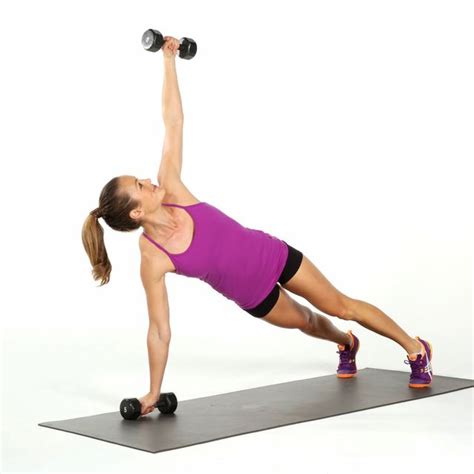 Dumbbell Plank Rotations By Adele A Exercise How To Skimble