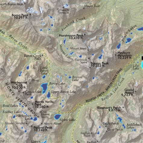 Sawtooth Mountain Range Map