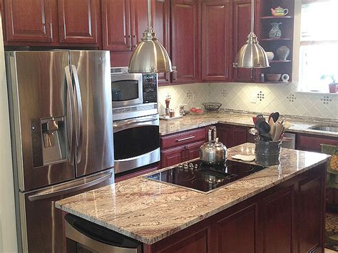 Typhoon Bordeaux Granite Countertop With Cranberry Charcoal Finish