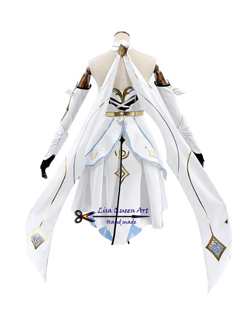 Genshin Impact Traveler Lumine Cosplay Costume Dress Etsy