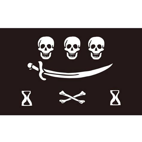 Bandeira De Pirata Negra Caveira