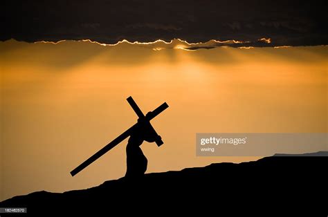 Jesus Christ Carrying The Cross Stock Photo Getty Images