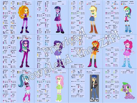Eqg Color Guide 2015 Mar 15 By Mewtwo Ex On Deviantart