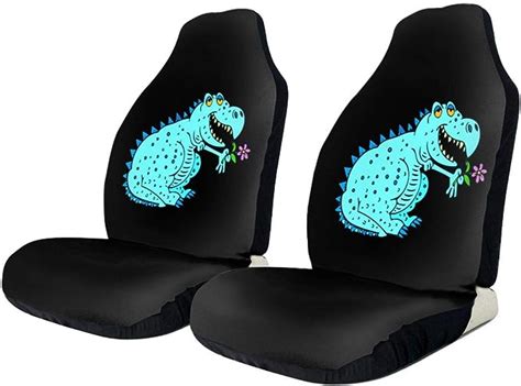 ztoe car seat covers happy dinosaur car seat covers set of 2 front bucket seat