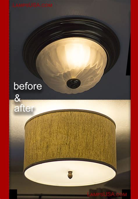 Diy cloth light cover don,t be surprised! How to Install Modern Ceiling Light Cover Conversion Kits ...