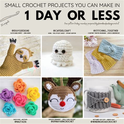 Small Crochet Projects You Can Make In 1 Day Or Less Oombawka Design