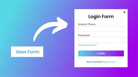 Popup Login Form Design In Html And Css
