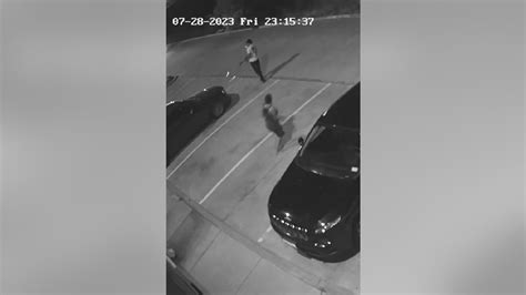 texas motel surveillance video shows moment man riddles car of girlfriend s ex with a dozen