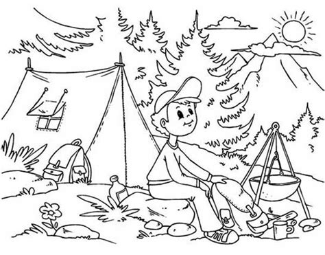 Free Printable Camping Coloring Pages Printable World Holiday