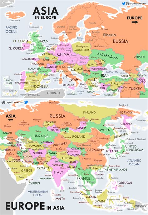 Political Map Of Europe And Asia Map