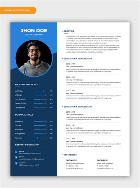 Curriculum vitae or cv (also called vitas) and resume both have similar purposes that provides key information about your skills, education, experiences and personal qualities which shows you as a ideal candidate. Premium PSD | Modern creative cv resume template