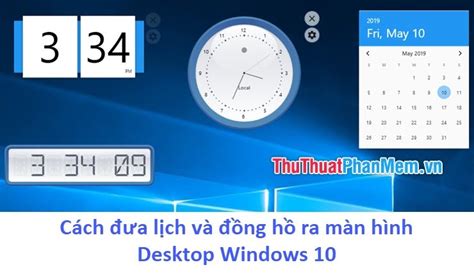 Hướng Dẫn Hiển Thị Lịch Và đồng Hồ Trên Màn Hình Desktop Windows 10