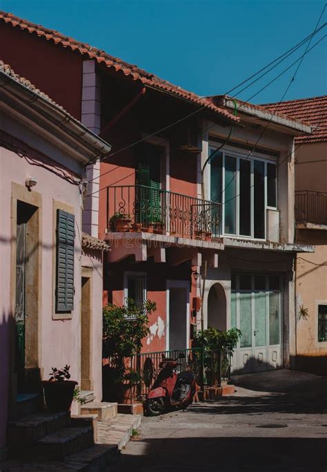 Cozy Street On The Greece Island Stock Image Image Of Greece