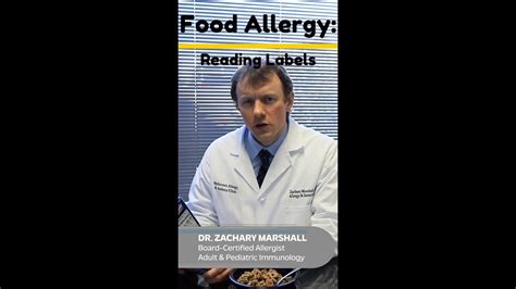 Understanding Food Allergies And Labels With Dr Zachary Marshall