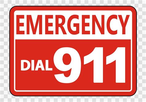 Emergency Call 911 Sign On Transparent Background 2306610 Vector Art At