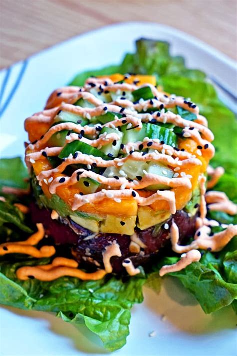 See more of the poke on facebook. Fresh Ahi Poke Stack with Papaya Avocado - Kevin Is Cooking