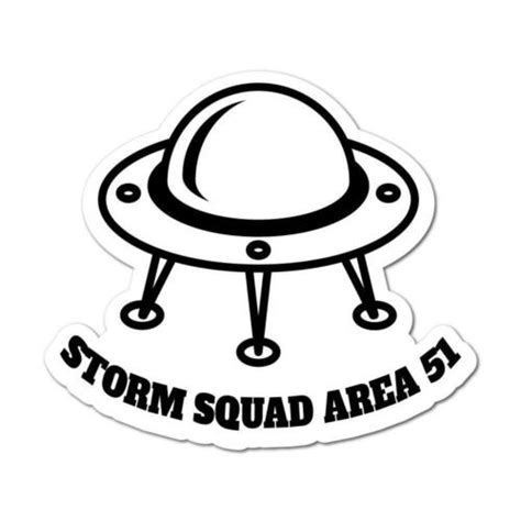 Storm Squad Area 51 Aliens Sticker Decal Alien Area 51 Space Storm