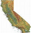 Detailed California Map - CA Terrain Map