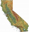 Detailed California Map - CA Terrain Map