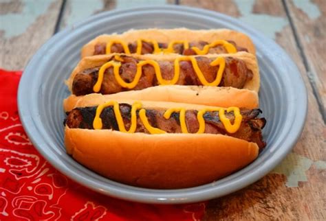How To Grill Bacon Cheddar Bratwurst Dogs The Tiptoe Fairy