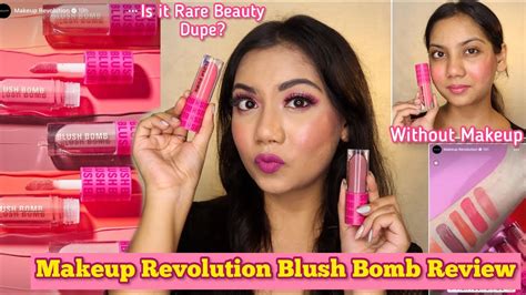 Makeup Revolution Blush Bomb Cream Blusher Review Hok Makeup India