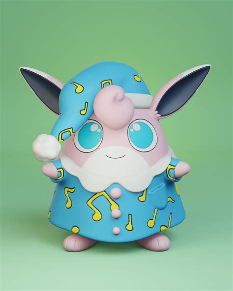 Pokemon Wigglytuff Bedtime Style Free 3d Model 3d Printable Cgtrader