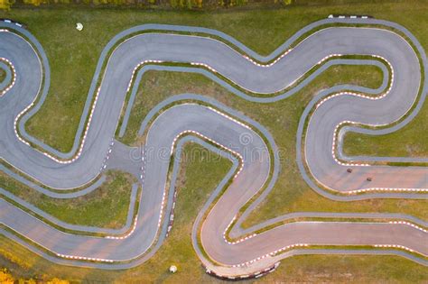 Aerial View Of The Go Kart Track Stock Photo Image Of Vehicle