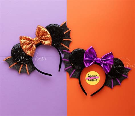 Halloween Minnie Ears Halloween Mickey Ears Halloween Ears Etsy In