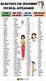 Adjectives for Describing Physical Appearance: From Head to Toe - ESLBUZZ