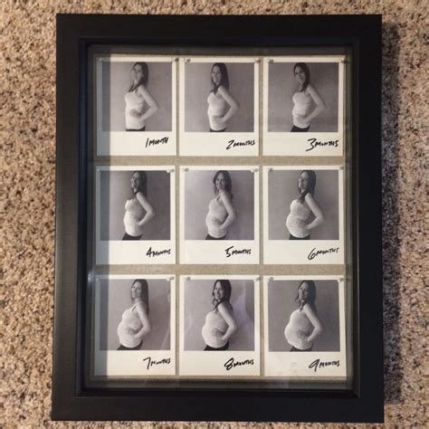 Vintage Polaroid Pregnancy Photos In A Box Frame Photo Polaroid