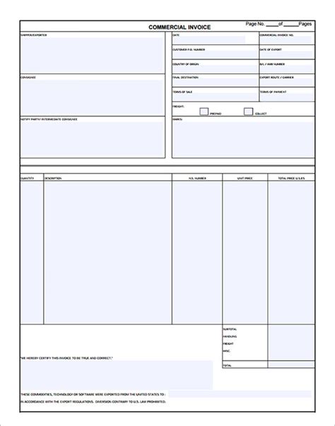 Simply download this free pdf invoice template, fill in the blank fields, and send it to your client. Commercial Invoice Template | invoice example