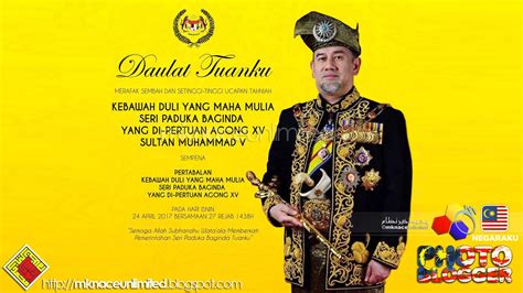 Malaysia day, 16 september 2018. Pertabalan Sultan Muhammad V sebagai Yang di-Pertuan Agong ...