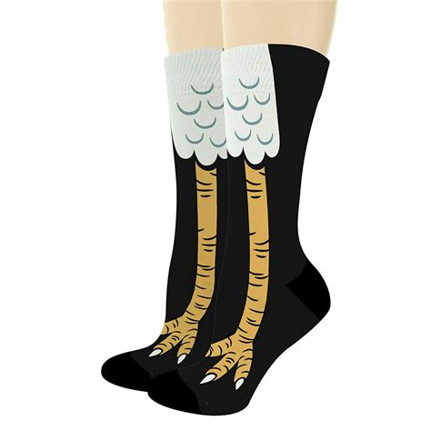 Clothing Socks Unisex Funny Socks Chicken Leg Socks Bird Crew Socks Chicken Themed Ts