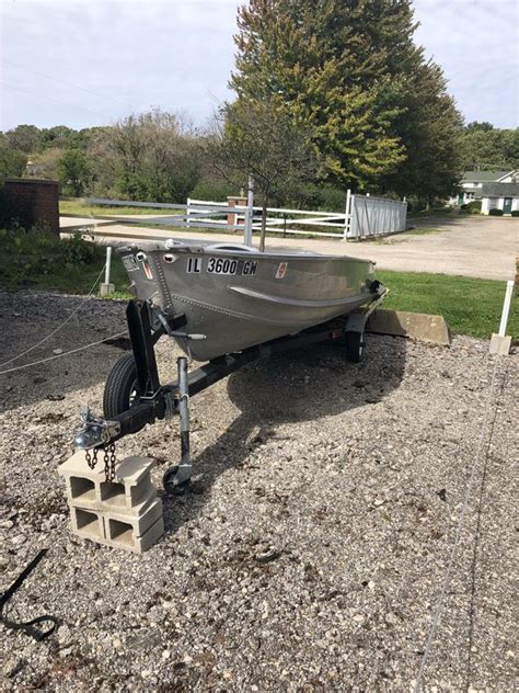 12 Ft V Hull Aluminum Fishing Boat With Trailer For Sale In Geneva Il