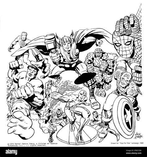 The Avengers 1968 Jack Kirbys Drawing Marvel Comics Stock Photo