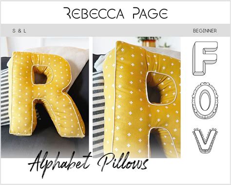 Alphabet Pillows Pdf Sewing Pattern Pillow Pattern Letter Pillow