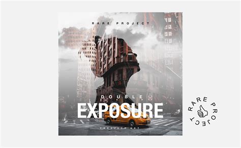 Double Exposure Cover Art Design Template Rare Project