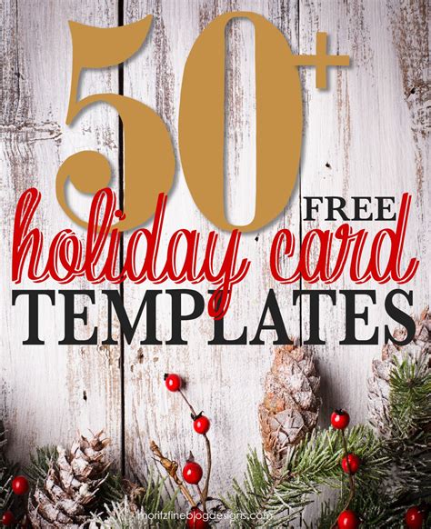 50 Free Holiday Photo Card Templates Christmas Photo Card Template
