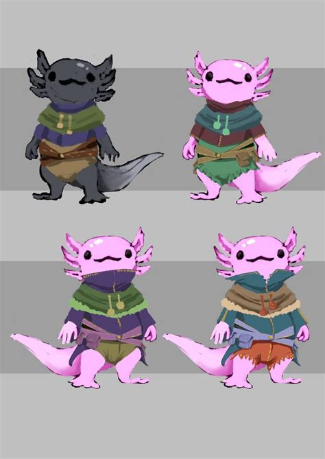 Artstation Cdc Axolotl Adventurer Character Design Fantasy