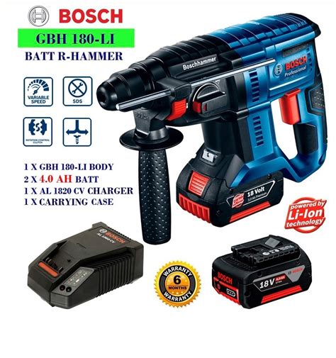 More than 90 bosch impact drill malaysia at pleasant prices up to 760 usd fast and free worldwide shipping! BOSCH GBH 180-LI (4.0AH) PROFESSIONAL CORDLESS ROTARY ...