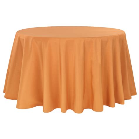 Round Polyester 132 Tablecloth Burnt Orange Cv Linens