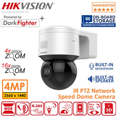 Hikvision Ds 2de3a404iw De 4mp 4x Ir Poe Network Ptz Camera On Board