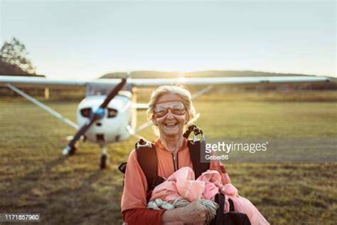Skydiving Old Woman Photos And Premium High Res Pictures Getty Images