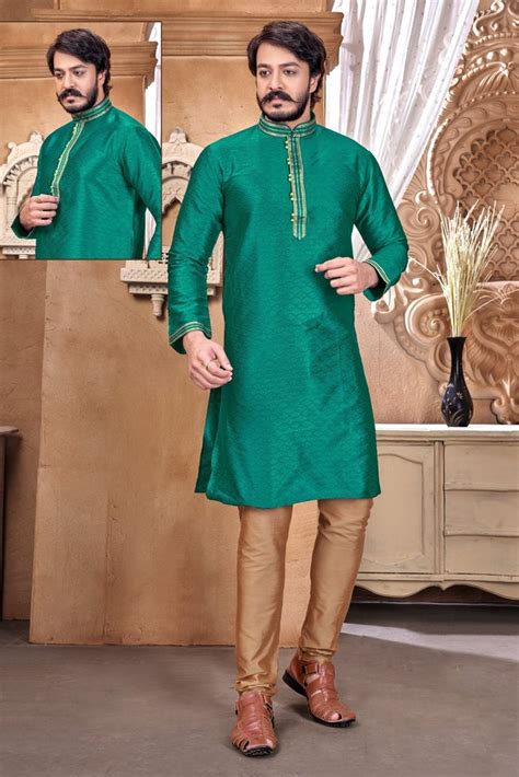 traditional long kurta dhoti salwar suit pure fabric wedding attire wholesale in australia at rs