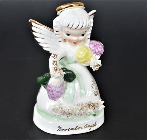 November Birthday Angel Figurine Made In Japan A1371 Etsy Canada