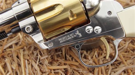 Colt Peacemaker Air Gun Replica Pistol Review Nickel And Gold Youtube